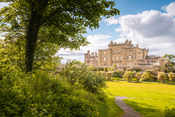 Side view of Culzean Castle on a sunny day